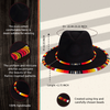 SALE 30% OFF - Orange Line Pattern Beaded Fedora Hatband for Men Women Beaded Brim with Native American Style