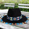 SALE  30% OFF - Payette Pattern Fedora Hatband For Men Women Beaded Brim With Native American Style