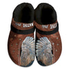 Unisex Pattern Fleece Clog Shoes For Women and Men Native American Style