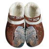 Unisex Pattern Fleece Clog Shoes For Women and Men Native American Style