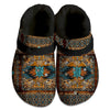 Unisex Pattern Fleece Clog Shoes For Women and Men Native American Style