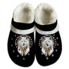 Fleece Unisex Pattern Clog Shoes For Women and Men Native American Style