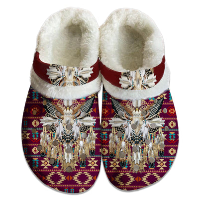 Fleece Unisex Pattern Clog Shoes For Women and Men Native American Style