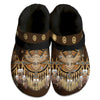 Fleece Unisex Owl Pattern Clog Shoes For Women and Men Native American Style