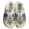 Unisex Pattern Fleece Clog Shoes For Women and Men Native American Style