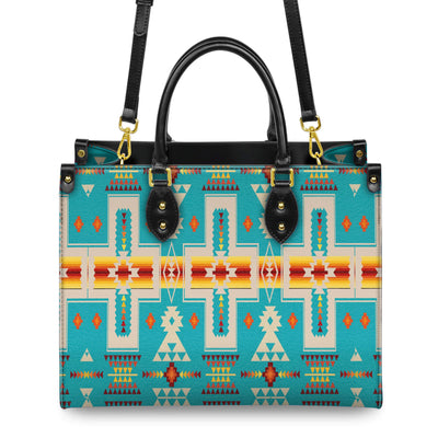 Turquoise Tribe Leather Handbag WCS001