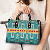 Turquoise Tribe Leather Handbag WCS001