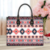 Pink & Navy Pattern Native Leather Handbag WCS005