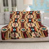 Native American Style Brown Pattern Cultural Fleece Blanket