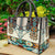 Turquoise Blue Pattern Breastplate Leather Handbag WCS011