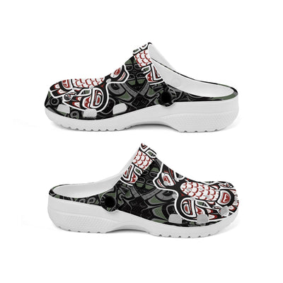 Unisex Pattern Fleece Clog Shoes For Women and Men Native American Style