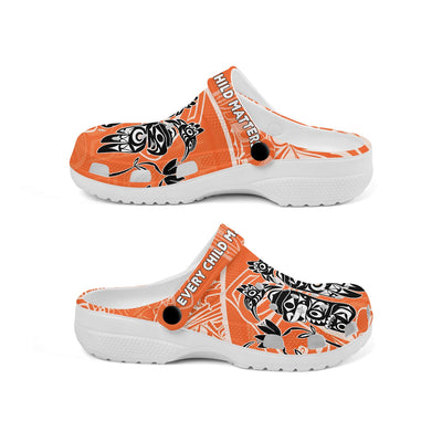 Native Pattern Clog Shoes For Adult and Kid 89252 New