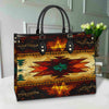 United Tribes Brown Design Native American Leather Handbag WCS008