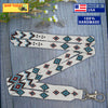 SALE 30% OFF - White Blue Red Beaded Id Holder Lanyard Beadwork