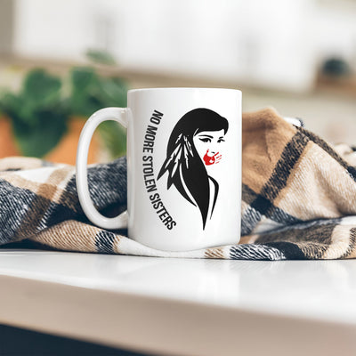 MMIW No More Stolen Sisters Indigenous Women Ceramic Coffee Mug