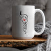 MMIW I Wear Red For My Sister, No More Stolen Sisters Red Hand Ceramic Coffee Mug