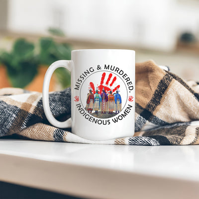 MMIW Red Hand Women Together Mug