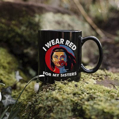 MMIW I Wear Red For My Sisters Red Hand Indigenous Women Mug