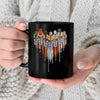 MMIW Women Together Feather Heart White Black Ceramic Coffee Mug