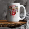 MMIW Women Red Hand Together Feather Heart  Ceramic Coffee Mug