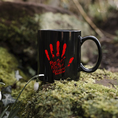 MMIW Protect Native Women Red Hand Ceramic Coffee Mug