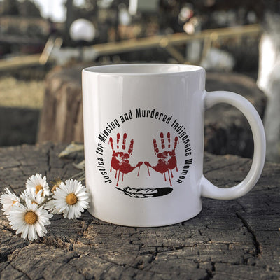 MMIW Justice For MMIW Red Hands Coffee Mug