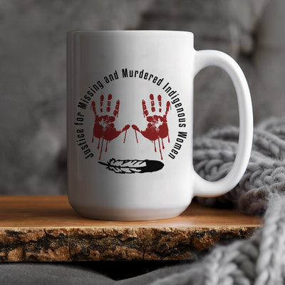 MMIW Justice For MMIW Red Hands Coffee Mug