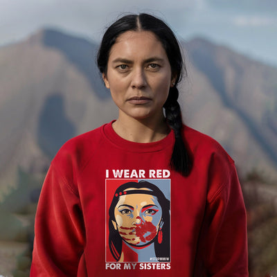 MMIW I Wear Red For My Sister Woman Red Hand All Sizes Unisex T-Shirt/Hoodie/Sweatshirt