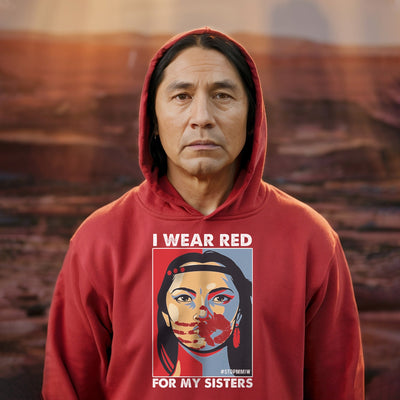 MMIW I Wear Red For My Sister Woman Red Hand All Sizes Unisex T-Shirt/Hoodie/Sweatshirt