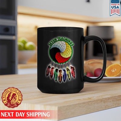 Native American Seven Teachings Truth Love Respect Courage Honesty Humility Wisdom Navtive Ceramic Coffee Mug