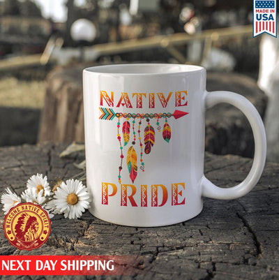 Native American Pride Feather Native Ceramic Coffee Mug