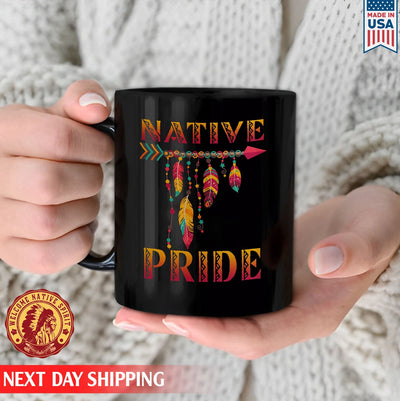 Native American Pride Feather Native Ceramic Coffee Mug