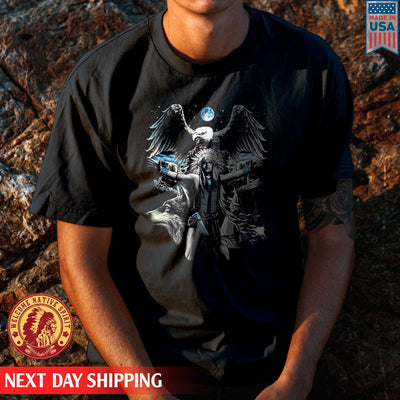 Native American Soul Wolf And Eagle Native Unisex T-Shirt/Hoodie/Sweatshirt