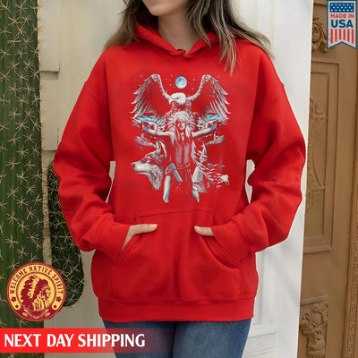 Native American Soul Wolf And Eagle Native Unisex T-Shirt/Hoodie/Sweatshirt