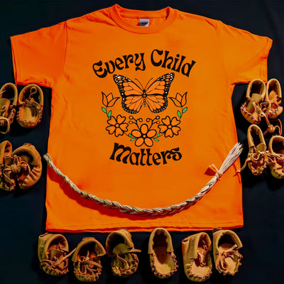 Every Child Matters Native Orange Butterfly Native American Unisex T-Shirt/Hoodie/Sweatshirt