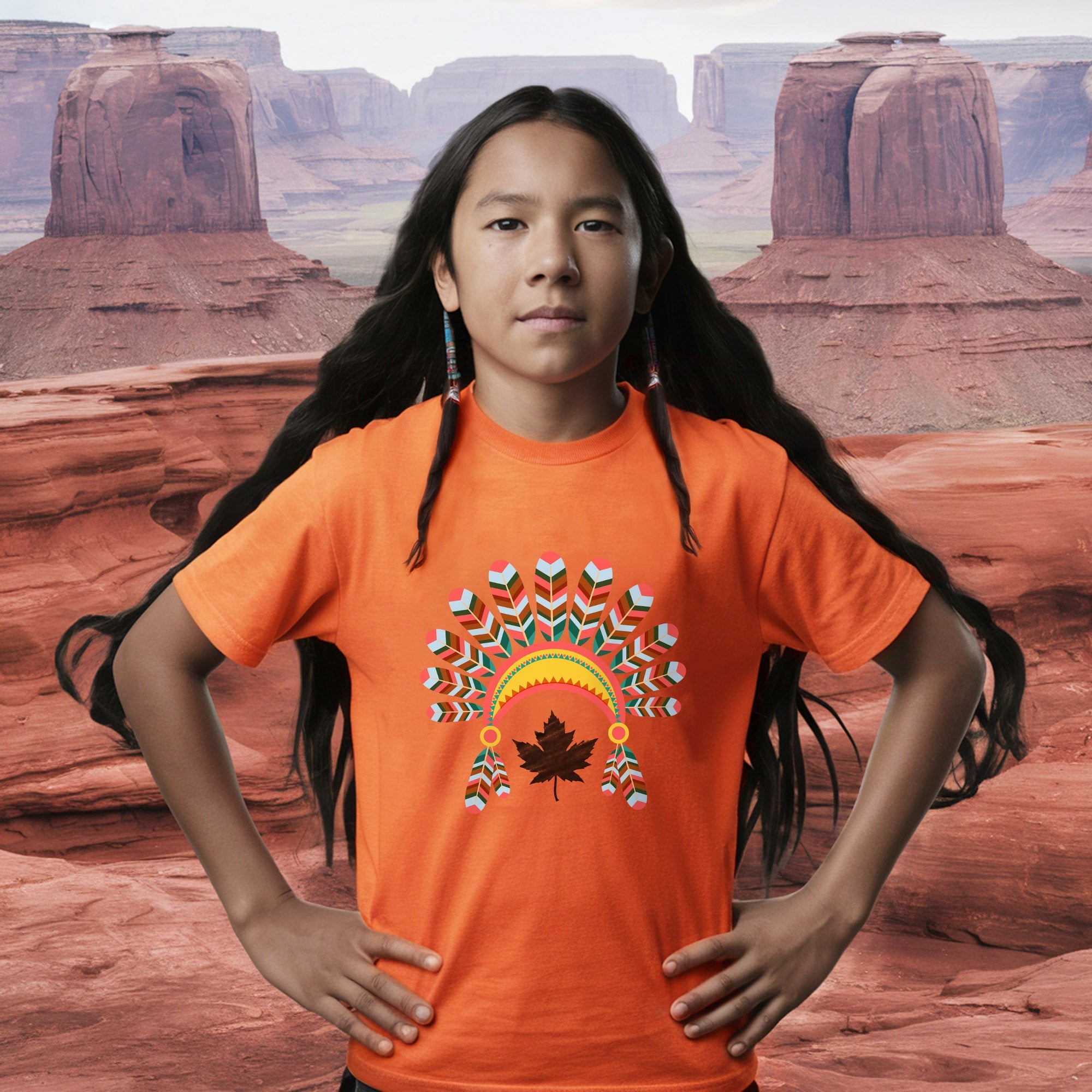 Every Child Matters Chief's Hat Feather Canada For Orange Day Unisex T-Shirt/Hoodie/Sweatshirt