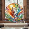 Colorful Native American Wolf Wind Spinner 007