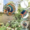 [COMBO 3 ] Colorful Wind Spinner Chief Headdress + Dreamcatcher + Wolf Native American