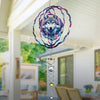 Colorful Native American Wolf Wind Spinner 011