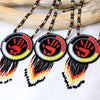 SALE 30% OFF - MMIW Handprint Beaded Choker Necklace Premium Native American Style