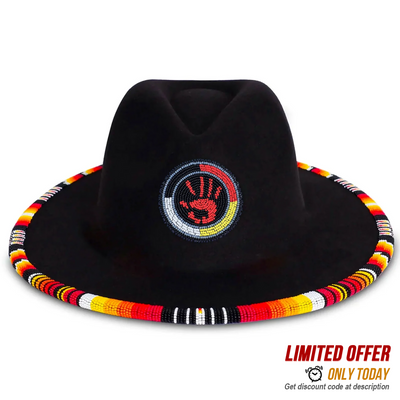 SALE  30% OFF - MMIW Fedora Hatband for Men Women Beaded Brim with Native American Style