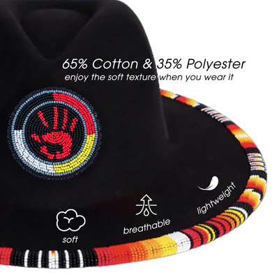 SALE  30% OFF - MMIW Fedora Hatband for Men Women Beaded Brim with Native American Style