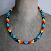 SALE 30% OFF - Dark Blue Beaded Long Necklace Handmade Native American Style for Women