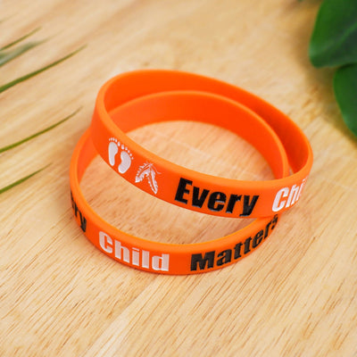 SALE 30% OFF - Every Child Matters Silicone Wristband - Debossed Color 001