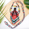 SALE 30% OFF - Indigenous Women Inspired Handmade Beaded Wire Pendant Necklace