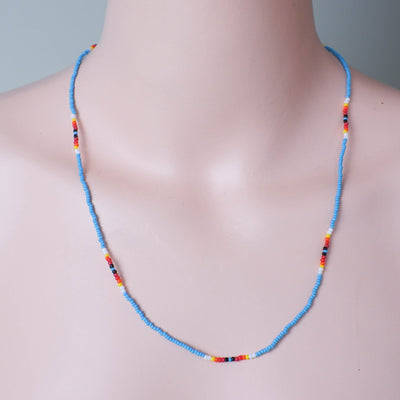 SALE 30% OFF - Full Color Handmade Beaded Necklace Unisex With Native American Style