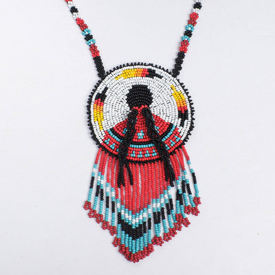 SALE 30% OFF - Premium MMIW Handmade Beaded Necklace Long Native American Style for Women