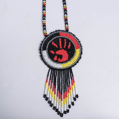 SALE 30% OFF - MMIW Handprint Beaded Choker Necklace Premium Native American Style