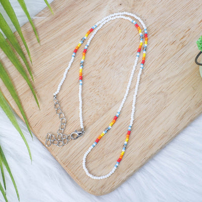 SALE 30% OFF - White Lightning Handmade Necklace Unisex With Native American Style