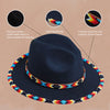 SALE  30% OFF - Black Dusk Pattern Fedora Hatband for Men Women Beaded Brim with Native American Style